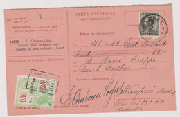 Carte Récépissé Ontvangkaart 401 Jumet à Wanfercée-Baulet + Timbre Fiscal - Documenti