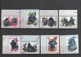 RWANDA Nº 370 AL 377 - Gorillas
