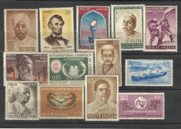 INDIA, 1965, Complete Year Pack, 13 Stamps, Good Condition, MNH, (**) - Unused Stamps