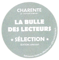 BD - Autocollant / Sticker / Aufkleber - Charente : La Bulle Des Lecteurs 2016-2017 - Sélection - Aufkleber