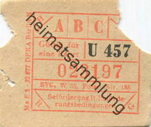 Deutschland - Berlin - BVG - Fahrschein Ca. 1949 - Europa