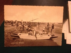 Cartolina Cesenatico Spiaggia Pattino Animata  Viaggiata 1951 - Cesena