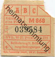 Deutschland - Berlin - BVG - Fahrschein 1951 - Europa