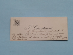 CHRISTIAENS Anno 1902 ( Details - Zie Foto´s ) ! - Visiting Cards