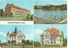 V971 Grossroehrsdorf Großröhrsdorf - Masseneibad Rathaus Feierabendheim Pilytechnische Oberschule / Viaggiata 1985 - Grossröhrsdorf