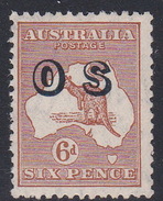 Australia O133 1931-47 Kangaroos CofA Watermark 6d Chestnut 132 Mint Never Hinged - Ungebraucht