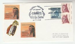 1993 WILD RICE FESTIVAL  Kellther Waskish  NATIVE AMERICAN INDIANS EVENT COVER Usa Stamps Indian - Indianen