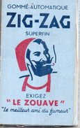 Papier à Cigarettes Zig-Zag " Le Zouave" (bleu Avec Fumeur) - Other & Unclassified