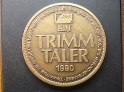 Medaille Allemagne - A.O.K. - Ein Trimm Taler - 1990 - Autres & Non Classés