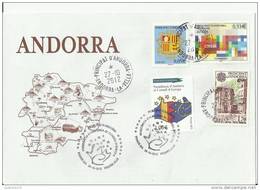 ANDORRA 2012–FDC  ANDORRA PRESIDENCY EUROPA COUNCIL 2012-2013+2 STS OF EUROPA 1979-2006 OCT 26 RARITY - 2012