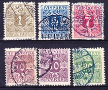 DANEMARK TIMBRES POUR JOURNAUX 1907 YT N° 1 à 5 Obl. - Service