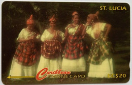 Saint Lucia Cable And Wireless 121CSLA EC$20 " Women Of St. Lucia In National Wear " - Santa Lucía