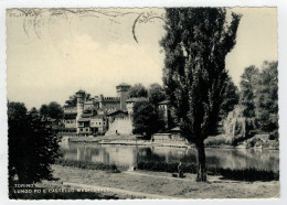 TORINO    LUNGO  PO  E  CASTELLO  MEDIOEVALE          (VIAGGIATA) - Fiume Po