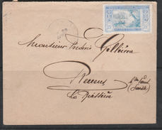 COTE D'IVOIRE LETTRE  A DESTINATION DE LA SUISSE AVEC 25C BLEU LAGUNE D'EBRIE CACHET D'ARRIVÉE 19.5.1913 - Covers & Documents
