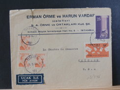 68/446   ETTRE TURC  POUR USA - Storia Postale