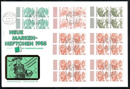 CARNET SUR LETTRE . FDC OBLITERES Le 2.9.1985. 1erJOUR . C/DES TIMBRES SUISSES Nr:0-80 CARNET. Nr:594H/595H.597H.599H. - Markenheftchen