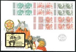 CARNET SUR LETTRE . FDC OBLITERES Le 1.2.1984. 1erJOUR . C/DES TIMBRES SUISSES Nr:0-78a CARNET. Nr:594H/595H.597H.599H. - Booklets