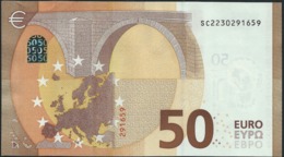 50 EURO ITALIA  SC  S011  Ch "23" - DRAGHI   UNC - 50 Euro