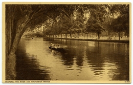 BEDFORD : THE RIVER AND SUSPENSION BRIDGE - Bedford