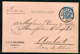Pays Bas - Carte Commerciale De Nijmegen Pour La France En 1896 -  Ref A33 - Covers & Documents