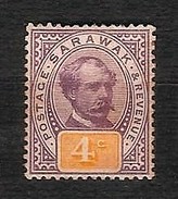 SARAWAK 1888 - Sir Charles J. Brooke - 4 C. Lilac/yellow - MH - Sg: MY-SR 12 - Sarawak (...-1963)