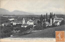 74 CONTAMINE SUR ARVE  1929 Ecole D'Agriculture Eglise - Contamine-sur-Arve