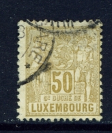 LUXEMBOURG  -  1882  Allegories Of Agriculture And Commerce  50c  Used As Scan - 1882 Alegorias