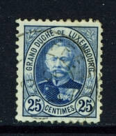 LUXEMBOURG  -  1881 To 1893  Grand Duke Adolf   25c  Used As Scan - 1891 Adolphe Front Side