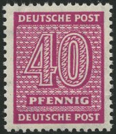 WEST-SACHSEN 136Xc **, 1945, 40 Pf. Lebhaftrotlila, Wz. 1X, Pracht, Gepr. Dr. Jasch, Mi. 320.- - Other & Unclassified