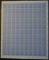 WEST-SACHSEN 134YII **, 1945, 20 Pf. Blau, Wz. 1Y, Im Bogen (100), Feld 79 Mit Abart Weißer Fleck Zwischen P Von P - Other & Unclassified