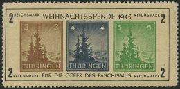 THÜRINGEN Bl. 1ta *, 1945, Block Antifa, Gelblichgraues Papier, Type III, Entfalzt, Pracht, Fotoattest Ströh, - Other & Unclassified