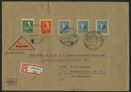 THÜRINGEN 95/6,98A/B BRIEF, 1945, 6 Pf., 8 Pf. Und 20 Pf. Gezähnt Und Ungezähnt Auf Portogerechtem Nachna - Altri & Non Classificati