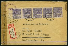 PROVINZ SACHSEN 89A BRIEF, 1946, 42 Pf. Wiederaufbau, Gezähnt, Im Fünferstreifen Auf Einschreibbrief Mit R&uum - Other & Unclassified