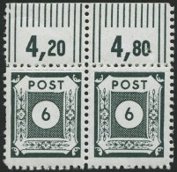 OST-SACHSEN 43BbII/DII **, 1945, 6 Pf. Schwarzblaugrün Mit Durchstich 10 Und Zusätzlicher Linienzähnung 1 - Other & Unclassified