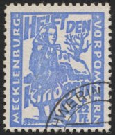 MECKLENBURG-VORPOMMERN 27a O, 1945, 8 Pf. Hellultramarin Kinderhilfe, Pracht, Gepr. Kramp, Mi. 60.- - Sonstige & Ohne Zuordnung