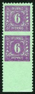 MECKLENBURG-VORPOMMERN 10xUw,Uu **, 1946, 6 Pf. Grauviolett Auf Hellbläulichgrün, Waagerecht Ungezähnt Un - Autres & Non Classés