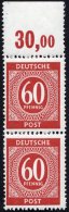 ALLIIERTE BES. 933POR **, 1946, 60 Pf. Rot, Oberrandstück, Plattendruck, Durchgezähnt, Pracht, Mi. 250.- - Sonstige & Ohne Zuordnung