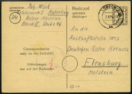 ALL. BES. AUFBRAUCHAUSGABEN P 792IIa BRIEF, 1934, 6 Pf. Schwarz Repaid Mit Stempel LÜBECK, Karte Von Ratzeburg An D - Sonstige & Ohne Zuordnung