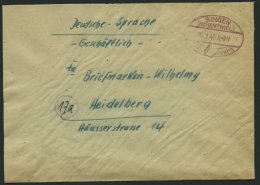 ALL. BES. GEBÜHR BEZAHLT SINGEN (HOHENTWIEL) Gebühr Bezahlt, 20.2.47, Roter Ellipsenstempel, Brief Feinst - Sonstige & Ohne Zuordnung