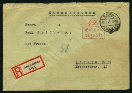 ALL. BES. GEBÜHR BEZAHLT GERA-ZWÖTZEN, 27.2.46, Roter R2 Gebühr Bezahlt, Handschriftlich -.42, Auf Einsch - Sonstige & Ohne Zuordnung