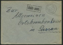 ALL. BES. GEBÜHR BEZAHLT FÜRSTENZELL, 26.5.46, R1 Gebühr Bezahlt, Starke Verformungen Im Stempelrahmen, P - Other & Unclassified