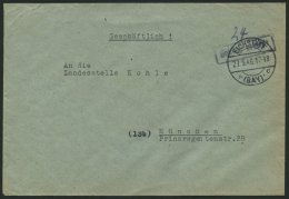 ALL. BES. GEBÜHR BEZAHLT EICHSTÄTT (BAY), 27.5.46, R1 Gebühr Bezahlt, Handschriftlich 24, Geschäftsb - Other & Unclassified