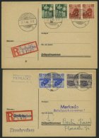 GROSSRÄSCHEN 43-46B Paar BRIEF, 1946, Solidarität, Ungezähnt, In Waagerechten Paaren Auf 2 Belegen, Prach - Private & Local Mails