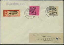 GROSSRÄSCHEN 27bI BRIEF, 1945, 40 Pf. Schwarz Auf Rosalila, Type I, Mit Mi.Nr. 13AI Auf Einschreibbrief, Pracht, Ge - Privatpost