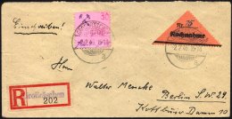 GROSSRÄSCHEN-VORLÄUFER V 2II,30 BRIEF, 1945, 15 Pf. Schwarz Auf Bräunlichrot, Nachnahme In Fraktur, Gez&a - Privatpost