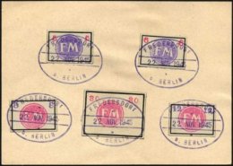 FREDERSDORF Sp231-34,50 BrfStk, 1945, 5 - 12 Pf., Rahmengröße 28x19 Mm Und 30 Pf., Rahmengröße 38x - Privatpost