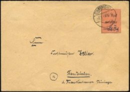 ECKARTSBERGA 3I BRIEF, 1945, 24 Pf. Schwarz Auf Hellbraun, Signum Bu (Busch), Einzelfrankatur Auf Prachtbrief Vom 7.9., - Privatpost