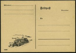 FELDPOST II. WK BELEGE Ungebrauchte Feldpostkarte, Links Kettenfahrzeug, Pracht - Occupation 1938-45