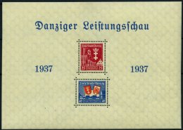 FREIE STADT DANZIG Bl. 3 O, 1937, Block Leistungsschau, Sonderstempel, Winzige Eckknitter, Marken Pracht, Mi. 110.- - Sonstige & Ohne Zuordnung