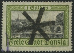 FREIE STADT DANZIG 207 O, 1924, 1 G. Ansichten, Zentrischer Korkstempel, Pracht, Mi. 55.- - Other & Unclassified